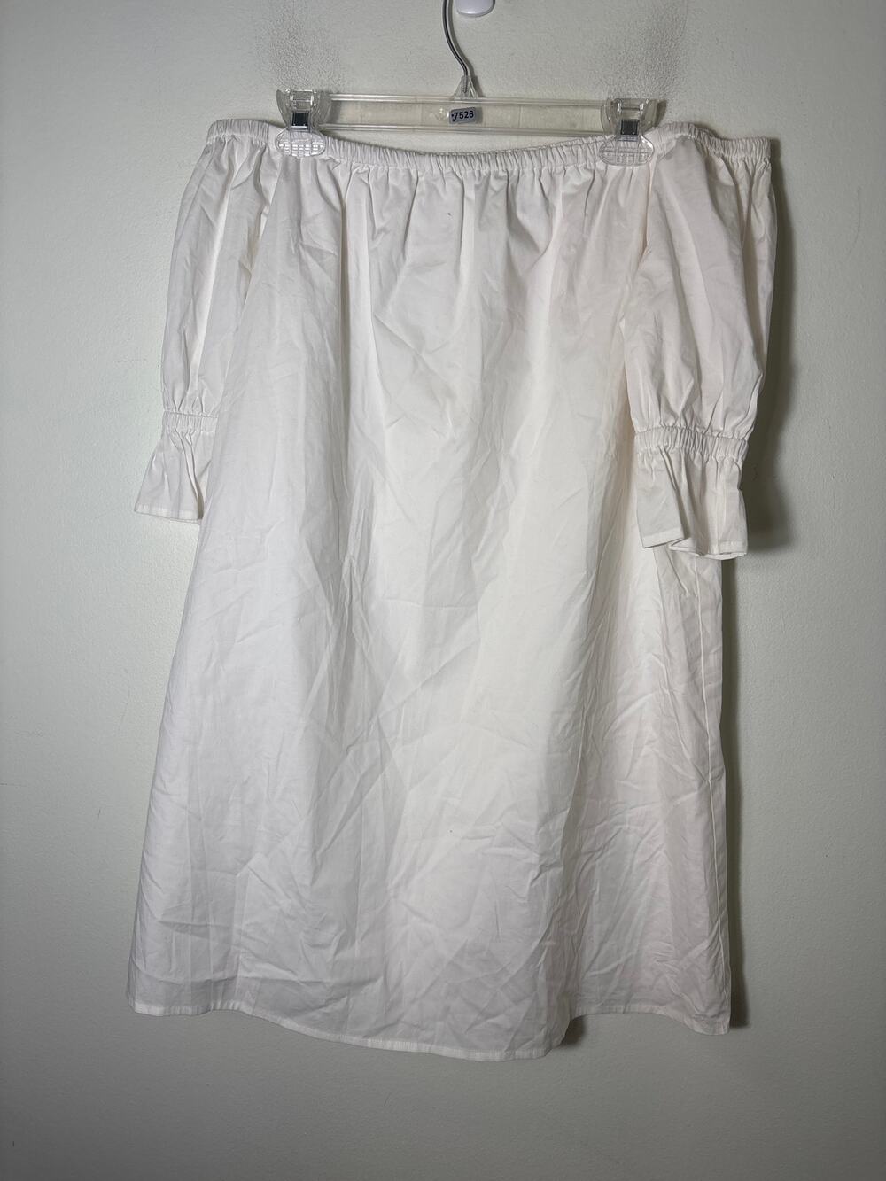 1.STATE White Off the Shoulder Half Sleeve Cotton Mini Dress Sz M
